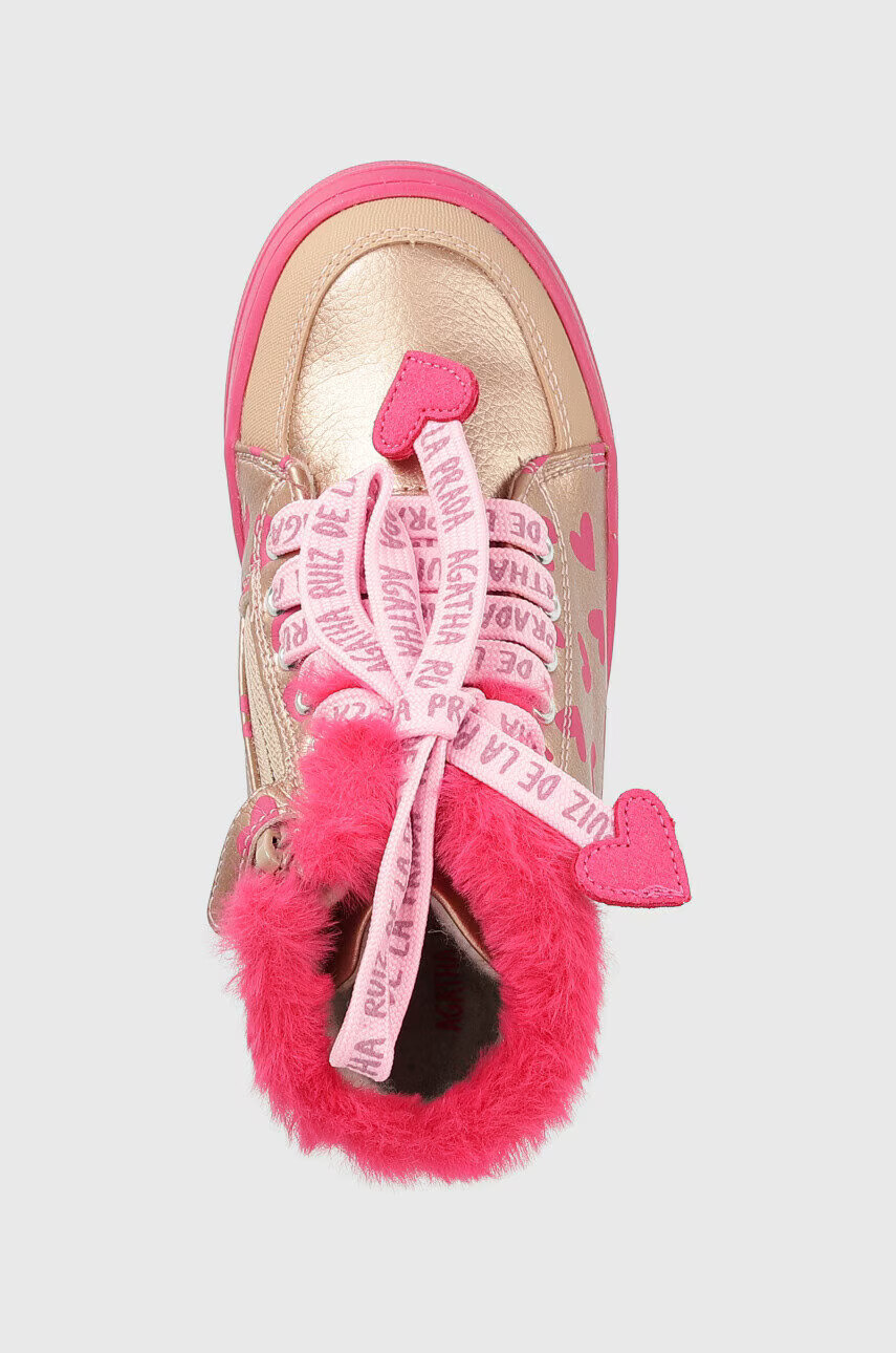 Agatha Ruiz de la Prada Детски зимни обувки в златисто - Pepit.bg