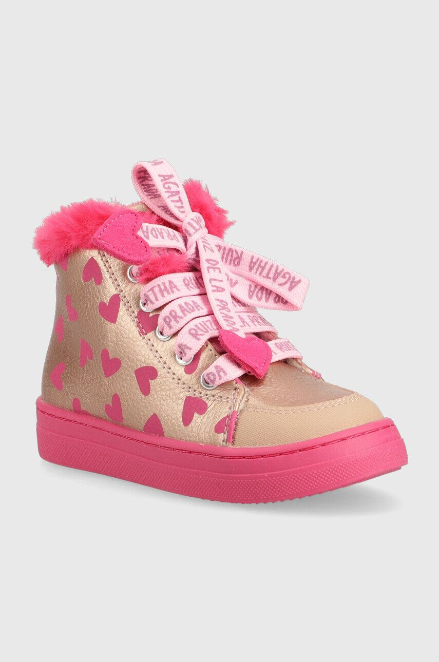 Agatha Ruiz de la Prada Детски зимни обувки в златисто - Pepit.bg