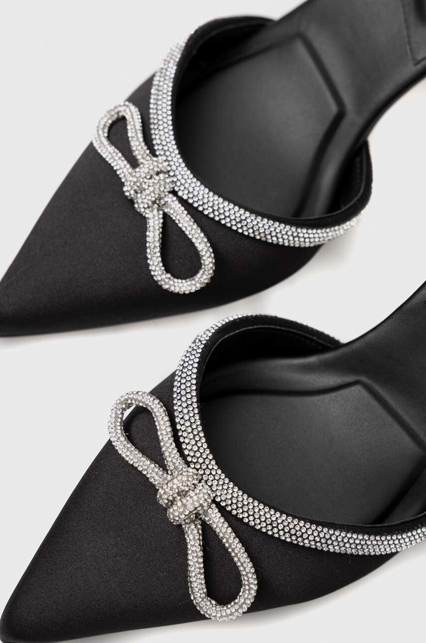 Aldo Обувки с висок ток Papiona в черно с отворена пета - Pepit.bg