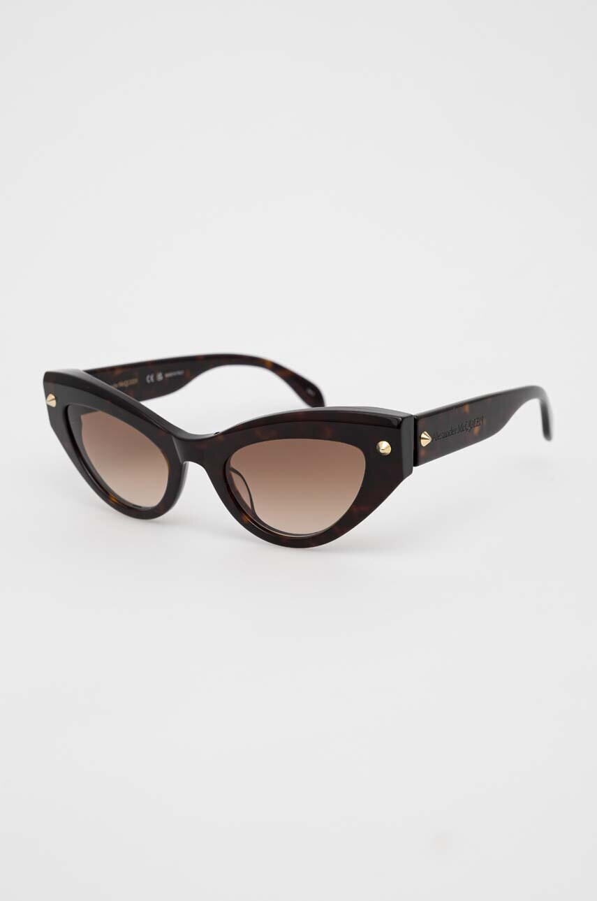 Alexander McQueen Слънчеви очила AM0407S в кафяво - Pepit.bg
