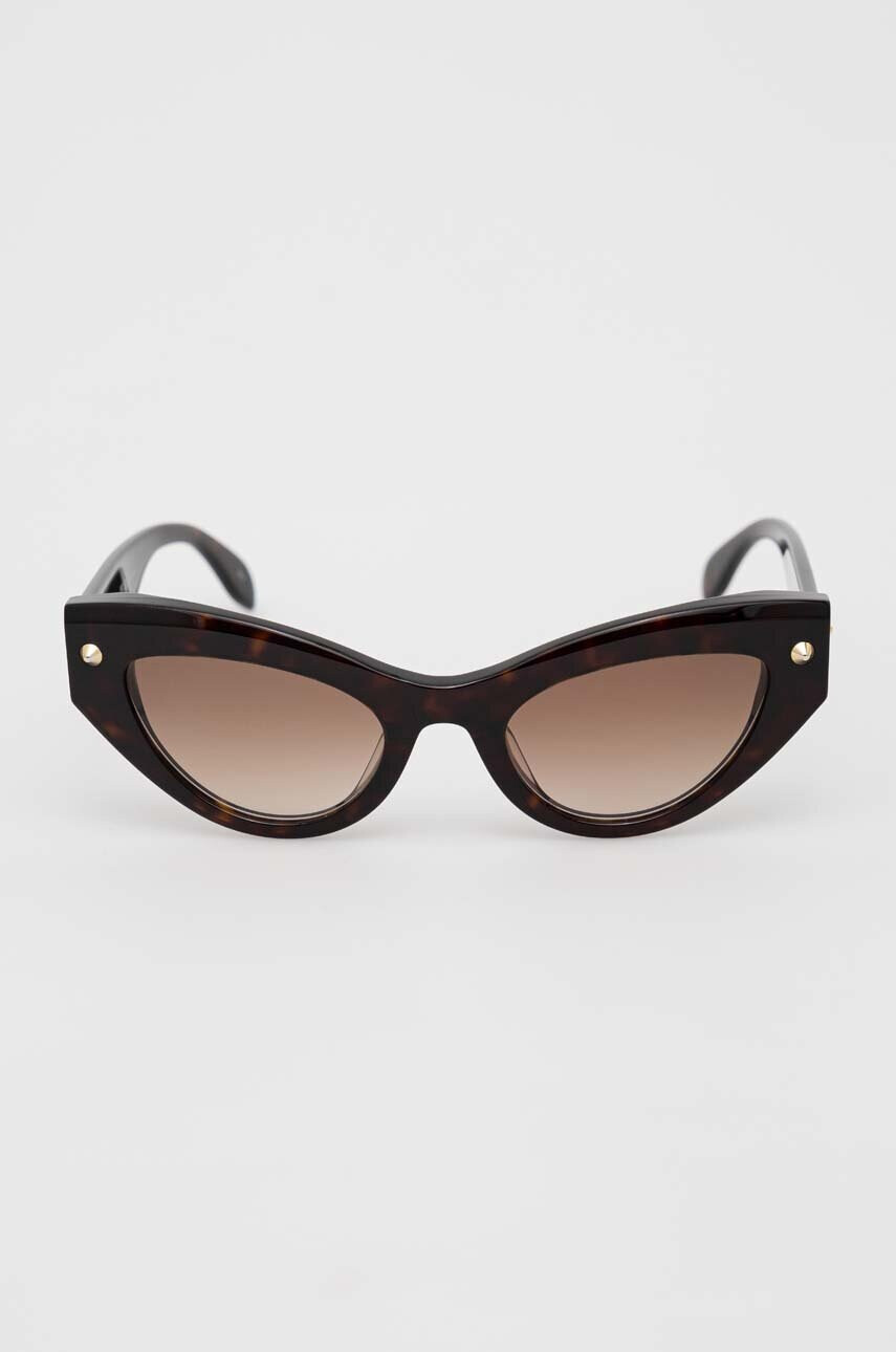 Alexander McQueen Слънчеви очила AM0407S в кафяво - Pepit.bg