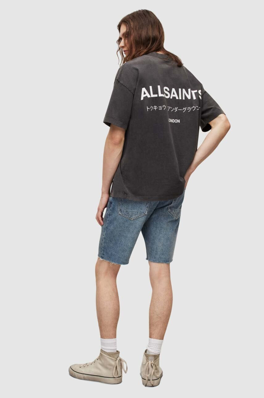 AllSaints Дънкови къси панталони от памук в синьо - Pepit.bg