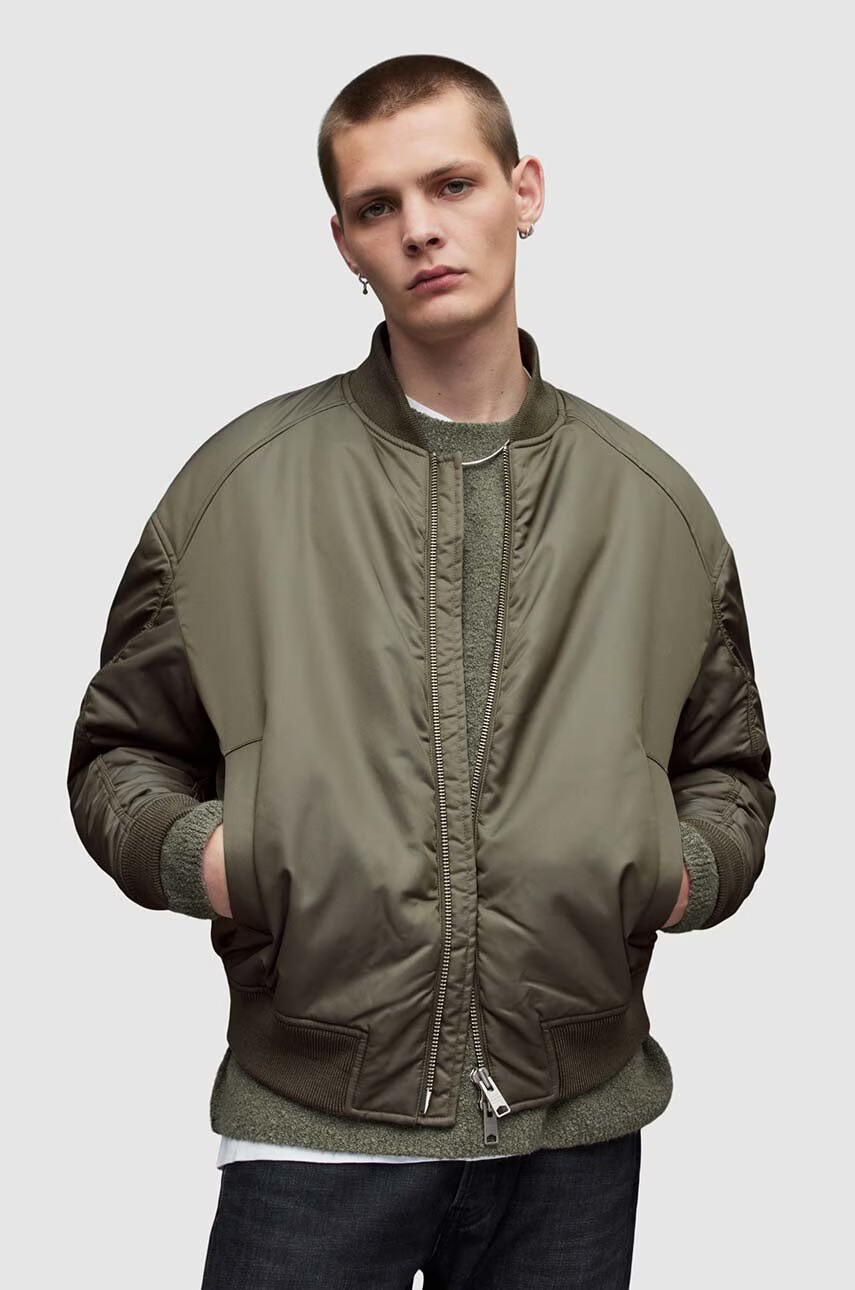 AllSaints Яке бомбър в черно преходен модел - Pepit.bg