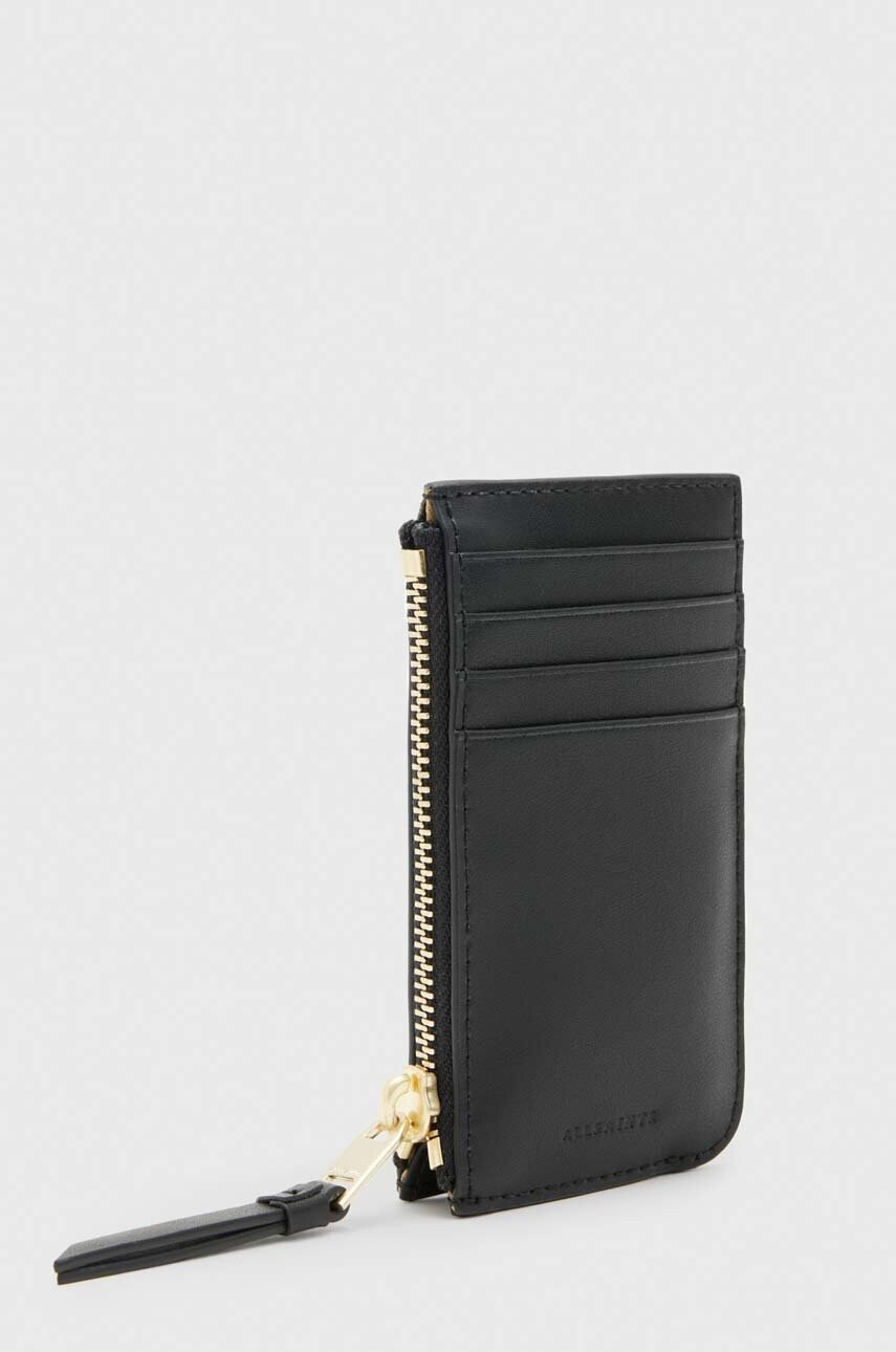 AllSaints Кожен портфейл дамски в черно - Pepit.bg