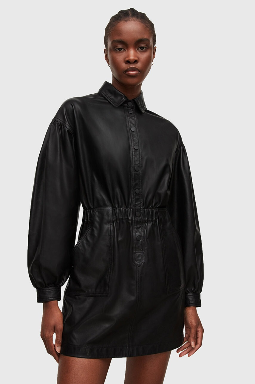 AllSaints Кожена рокля - Pepit.bg