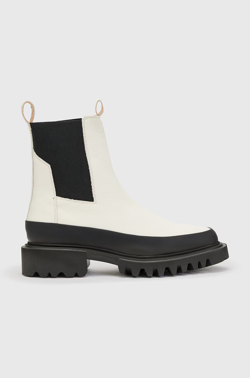 AllSaints Кожени боти челси Harlee в бежово с равна подметка - Pepit.bg