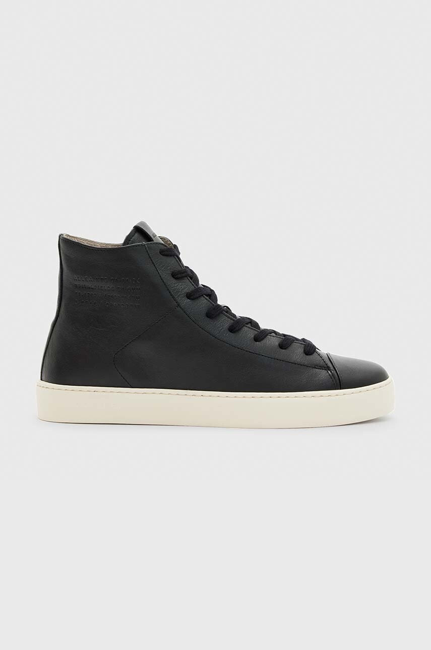 AllSaints Кожени кецове Slone High Top в черно - Pepit.bg