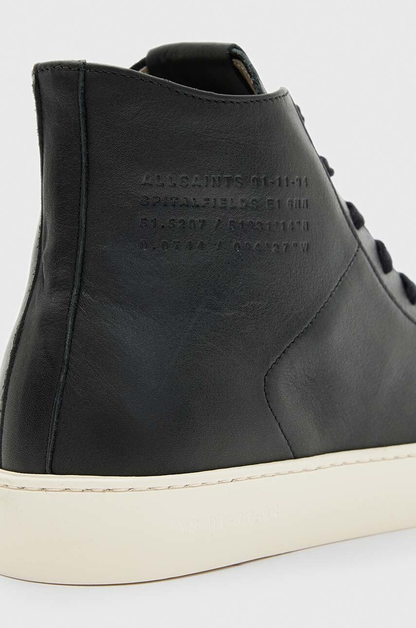 AllSaints Кожени кецове Slone High Top в черно - Pepit.bg