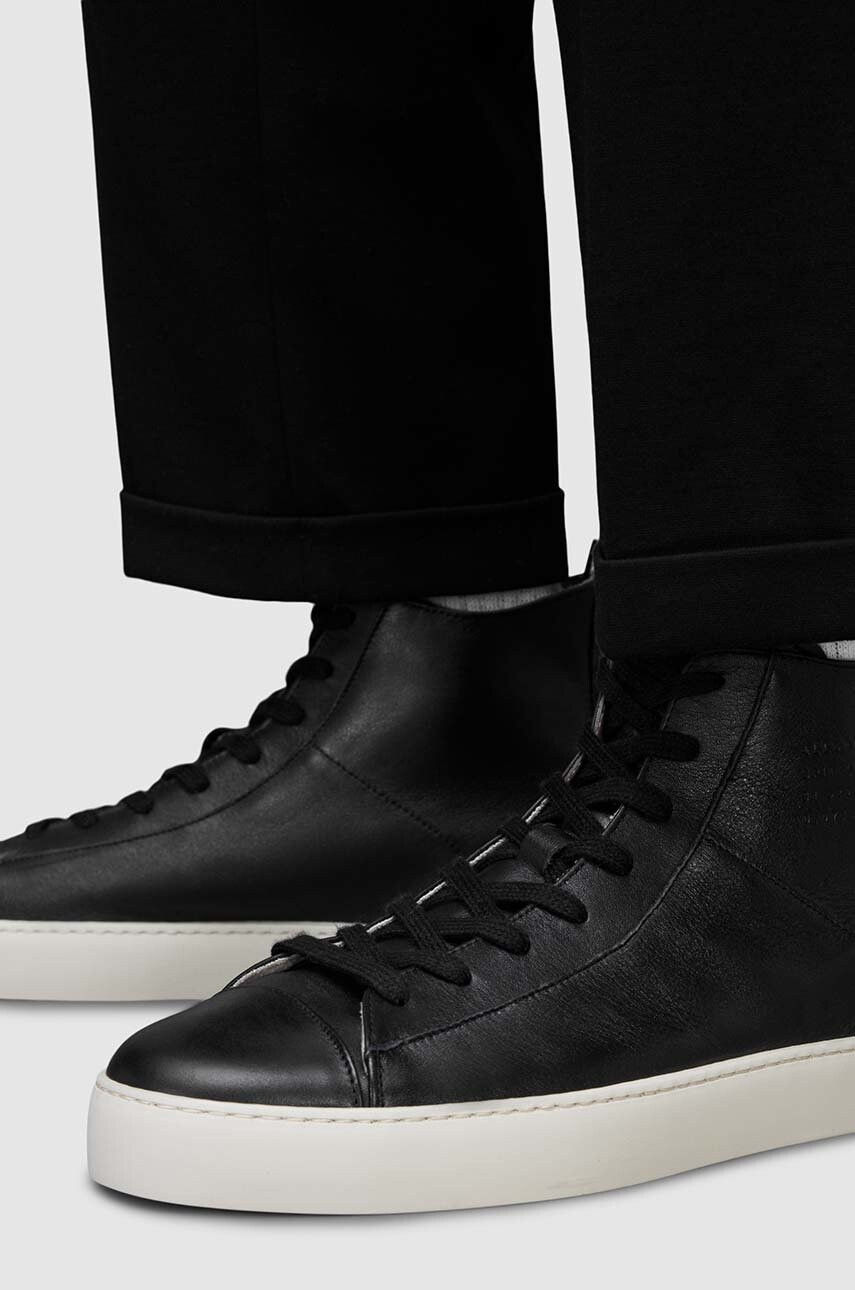 AllSaints Кожени кецове Slone High Top в черно - Pepit.bg