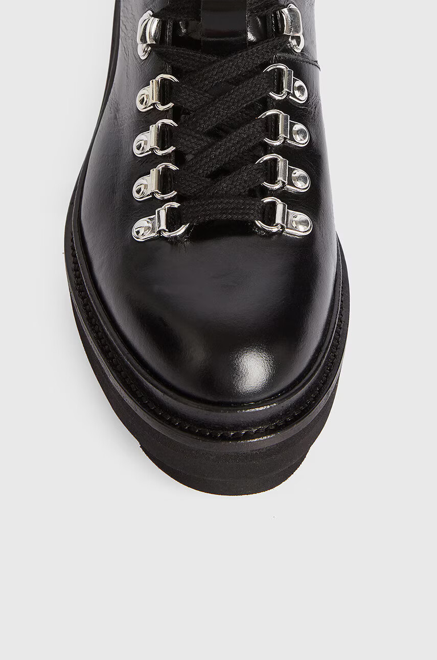 AllSaints Кожени кубинки Wanda в черно с платформа - Pepit.bg