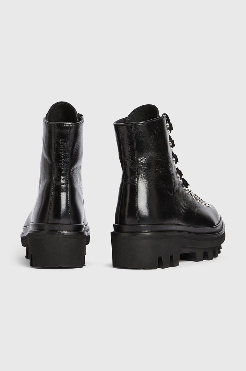 AllSaints Кожени кубинки Wanda в черно с платформа - Pepit.bg