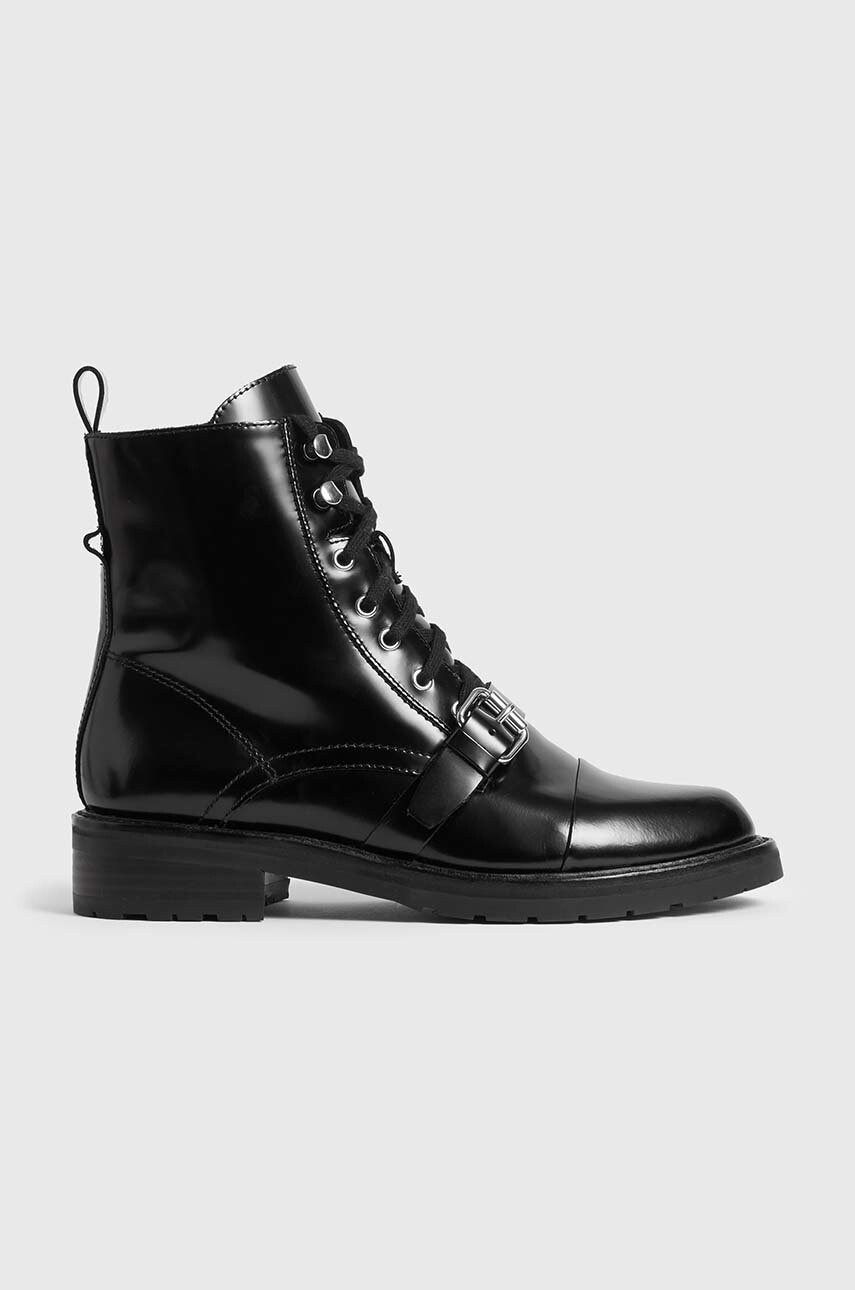 AllSaints Кожени кубинки Donita в черно с платформа - Pepit.bg