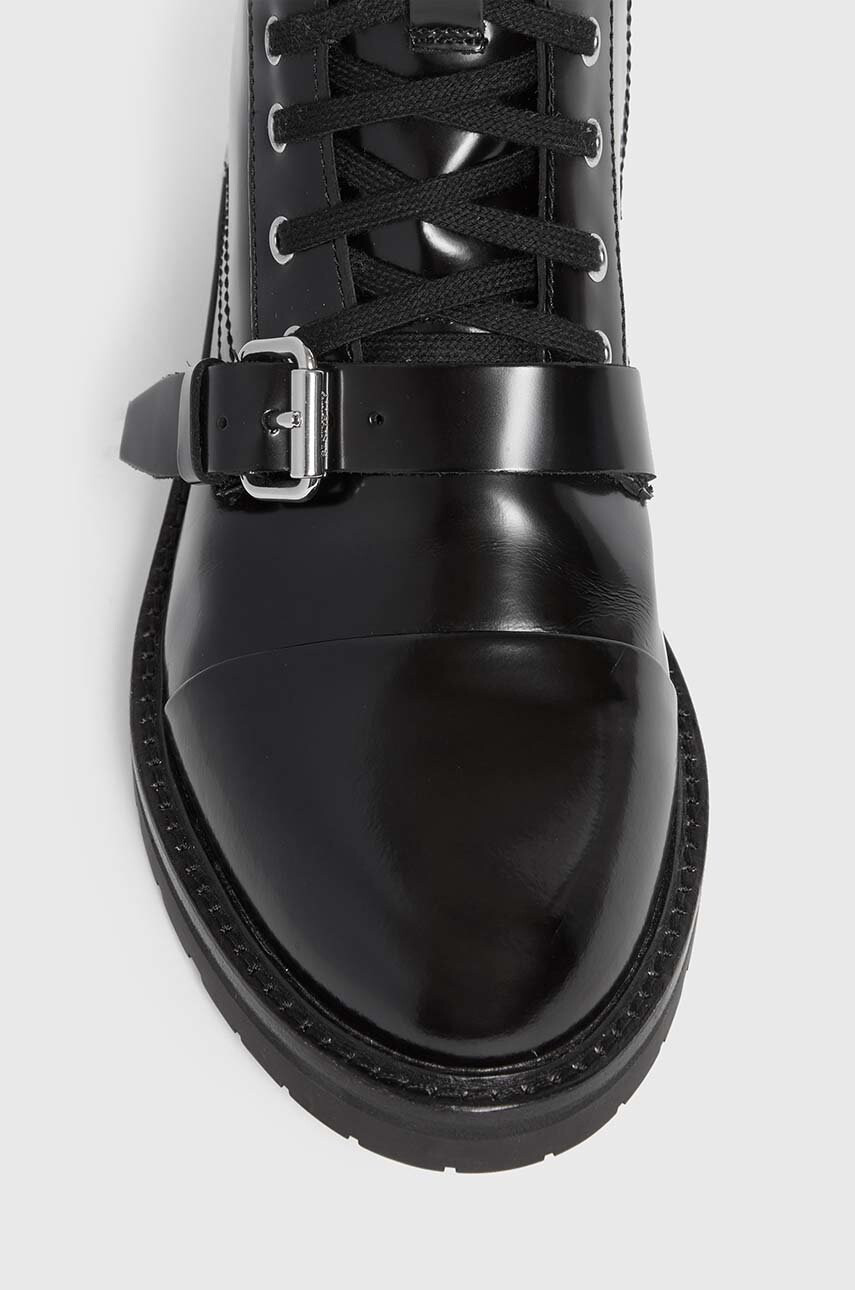AllSaints Кожени кубинки Donita в черно с платформа - Pepit.bg