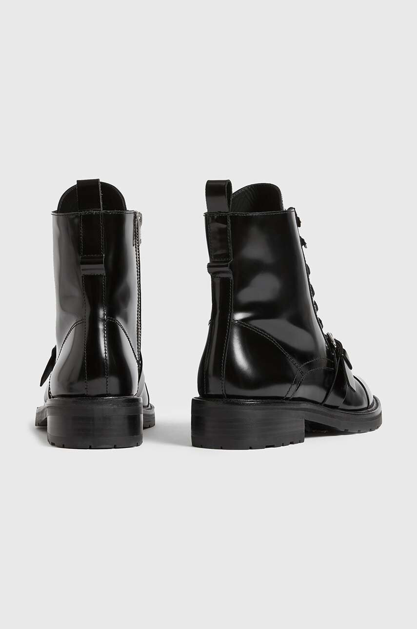 AllSaints Кожени кубинки Donita в черно с платформа - Pepit.bg