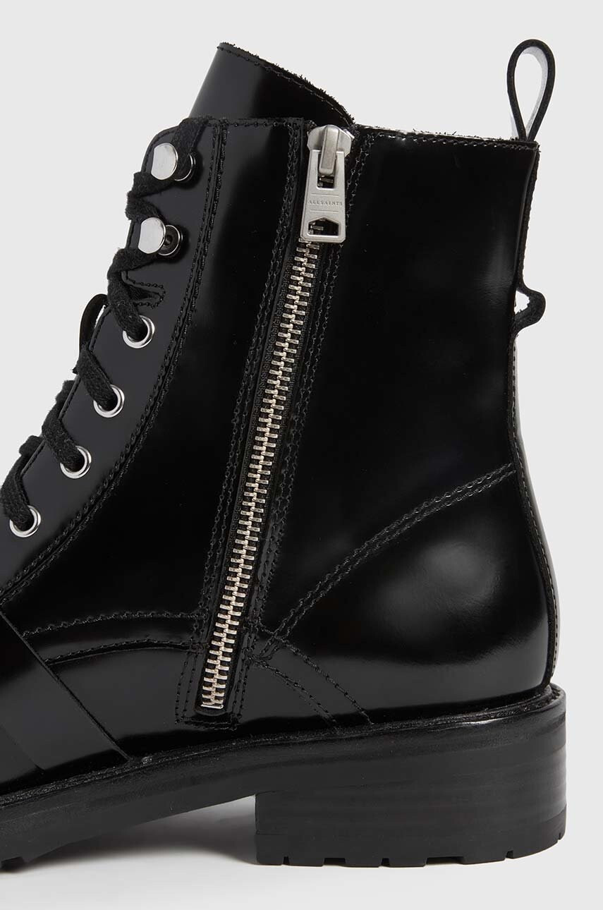 AllSaints Кожени кубинки Donita в черно с платформа - Pepit.bg