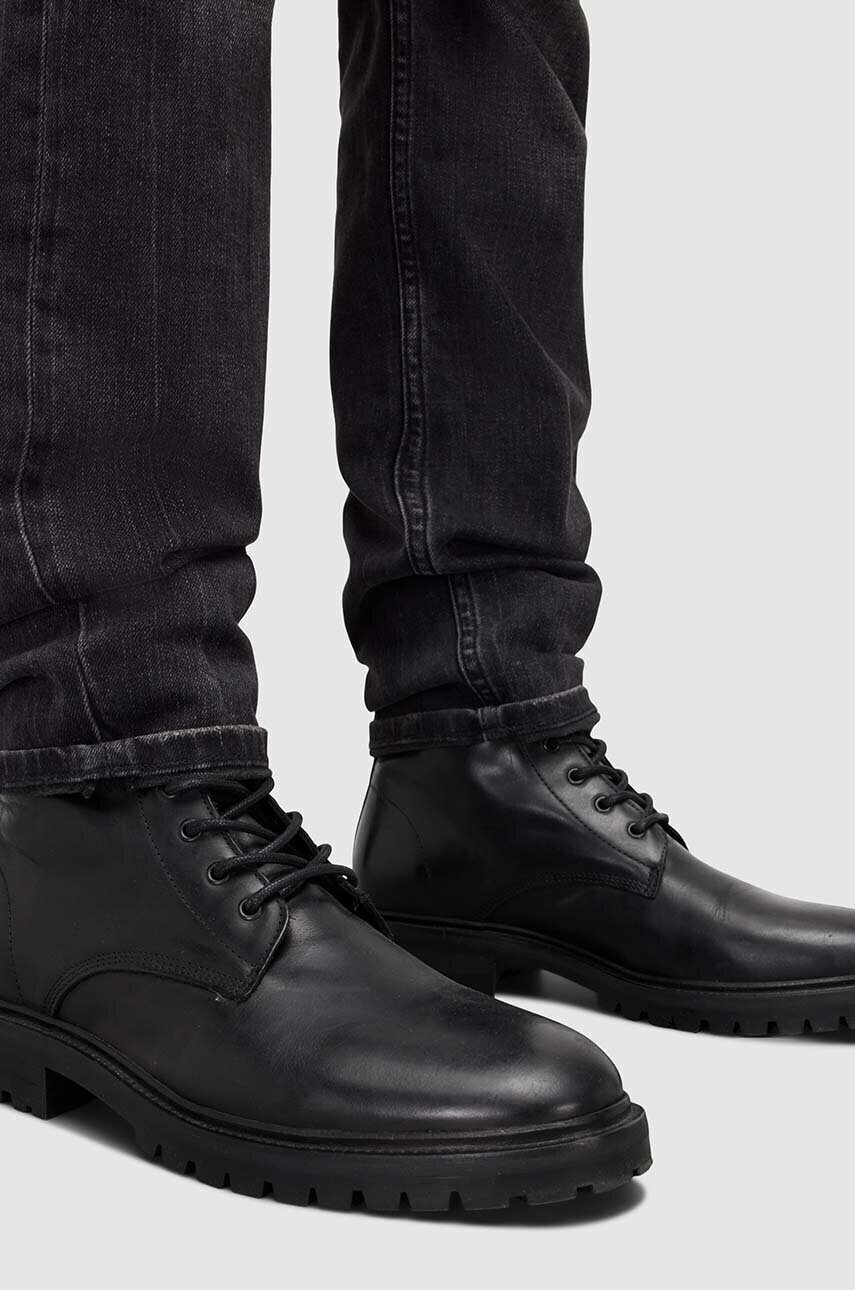 AllSaints Кожени кубинки Tobias в черно - Pepit.bg