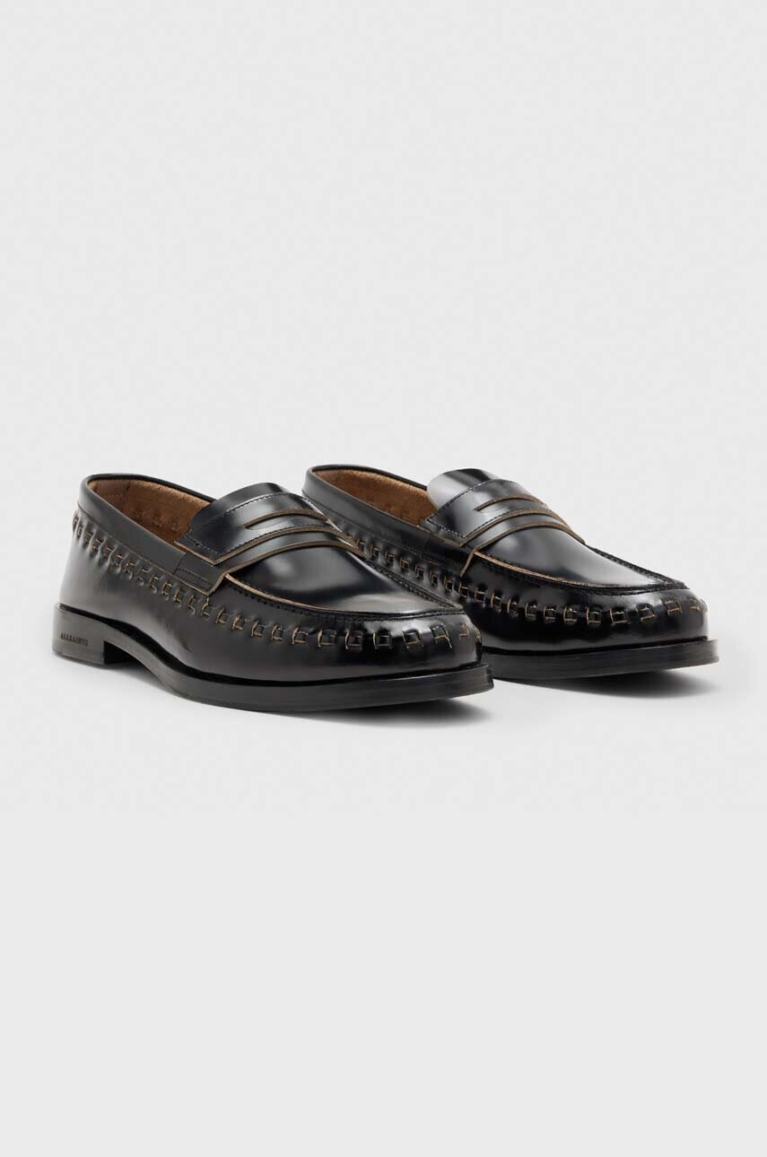 AllSaints Кожени мокасини SAMMY в черно MZ611Y - Pepit.bg