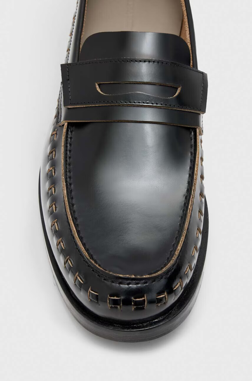 AllSaints Кожени мокасини SAMMY в черно MZ611Y - Pepit.bg