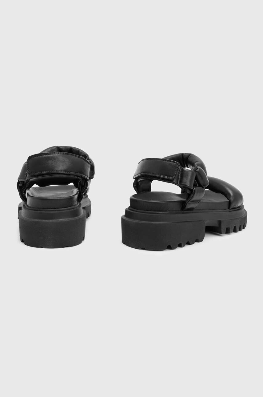 AllSaints Кожени сандали Helium в черно с платформа WF612Y - Pepit.bg