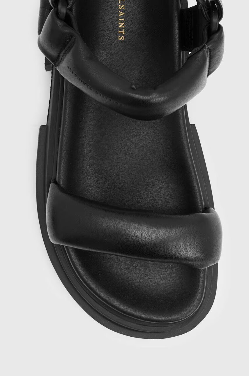 AllSaints Кожени сандали Helium в черно с платформа WF612Y - Pepit.bg