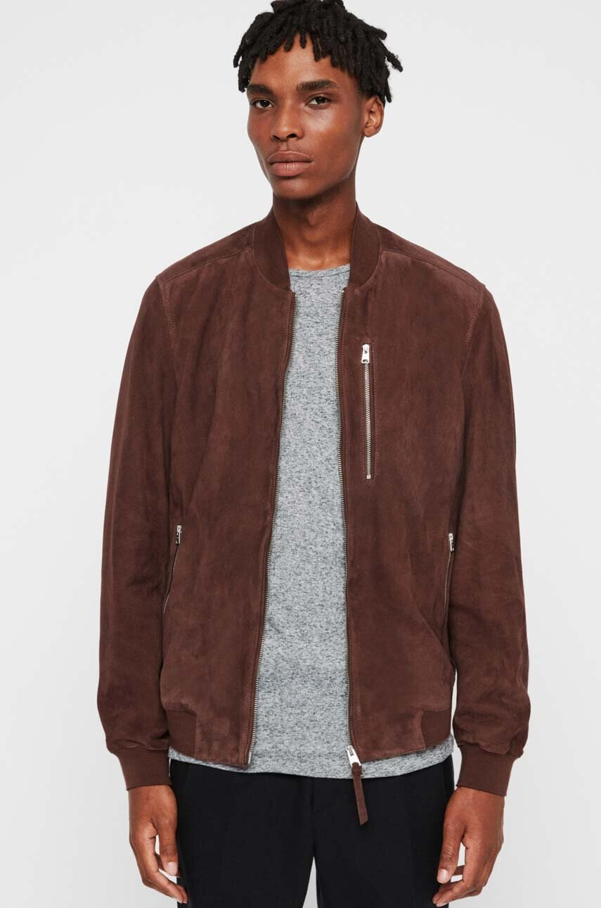 AllSaints Кожено яке в кафяво преходен модел - Pepit.bg