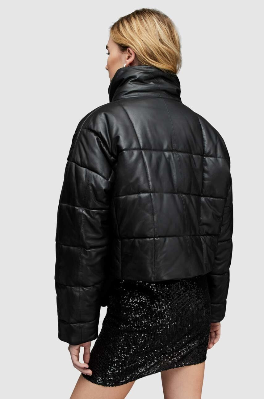 AllSaints Koжено яке в черно със зимна изолация - Pepit.bg