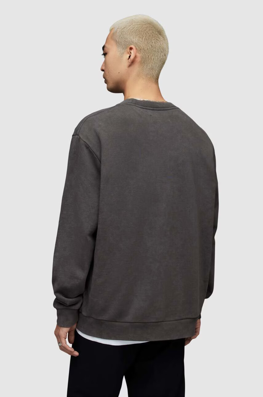 AllSaints Памучен суичър в черно с принт - Pepit.bg