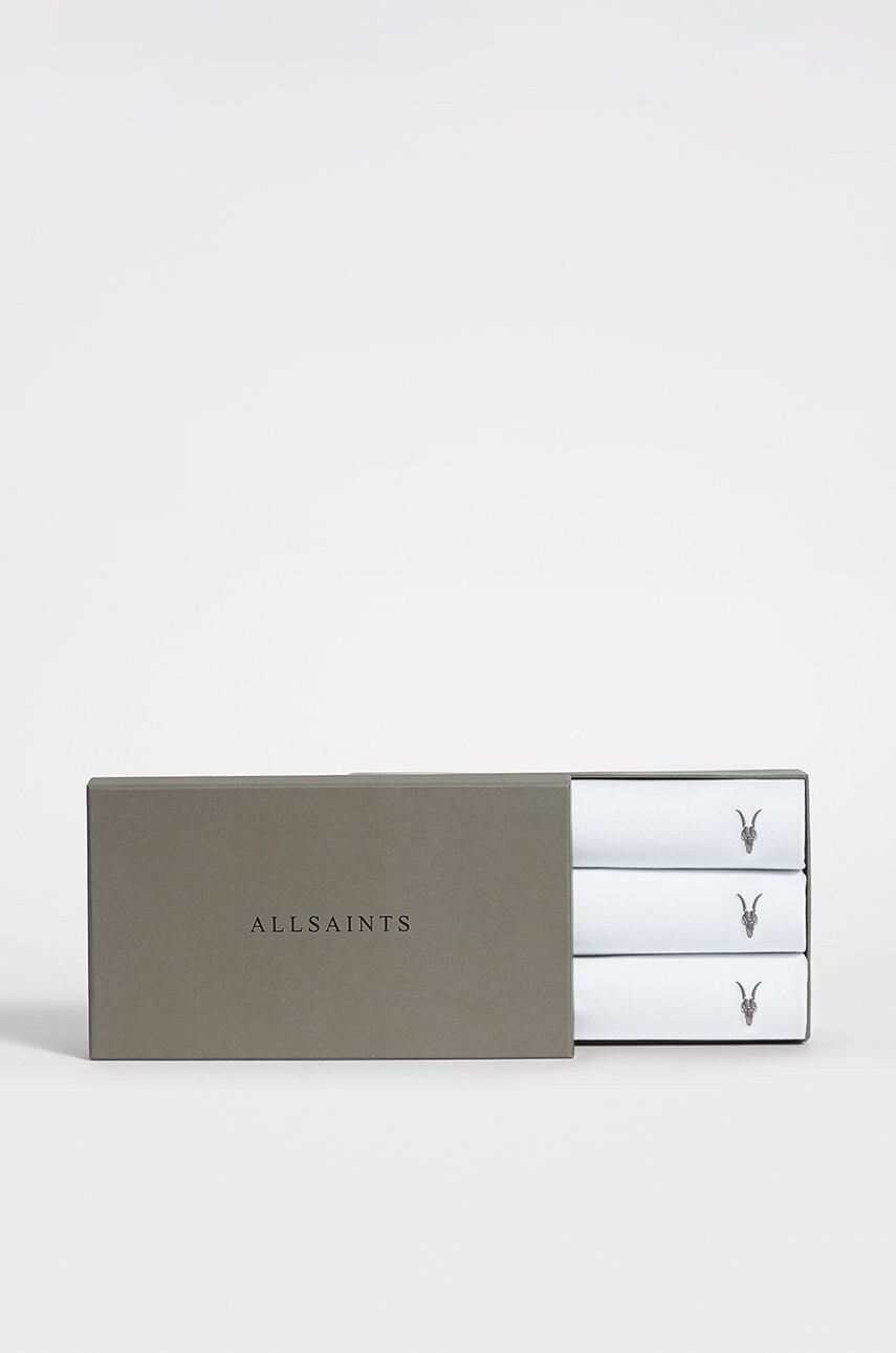 AllSaints Памучна тениска в бяло с изчистен дизайн - Pepit.bg