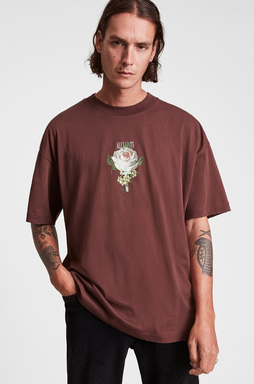 AllSaints Памучна тениска - Pepit.bg