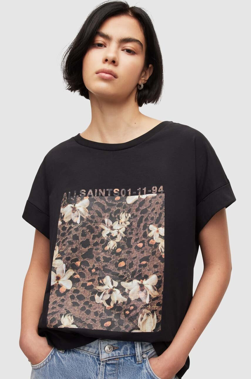 AllSaints Памучна тениска - Pepit.bg