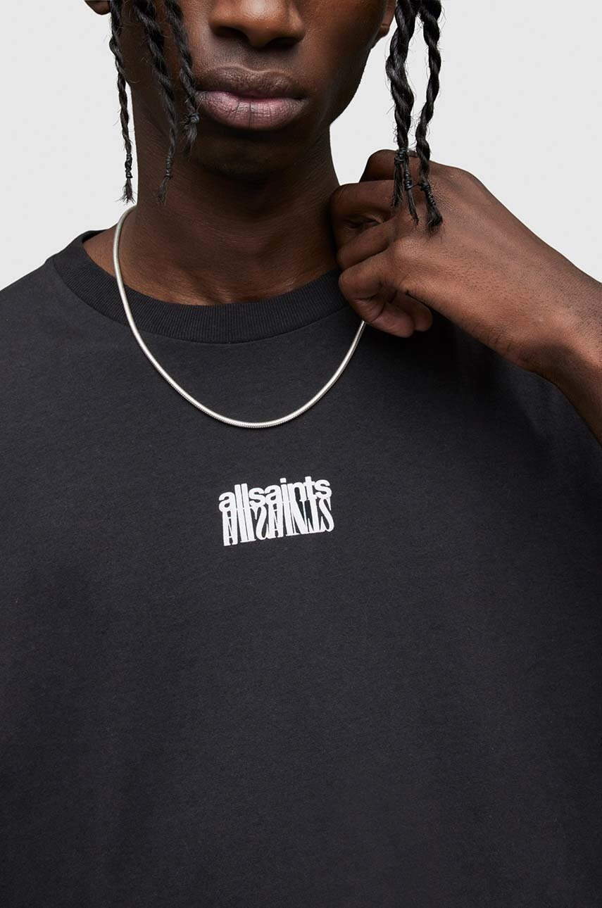 AllSaints Памучна тениска в бяло - Pepit.bg