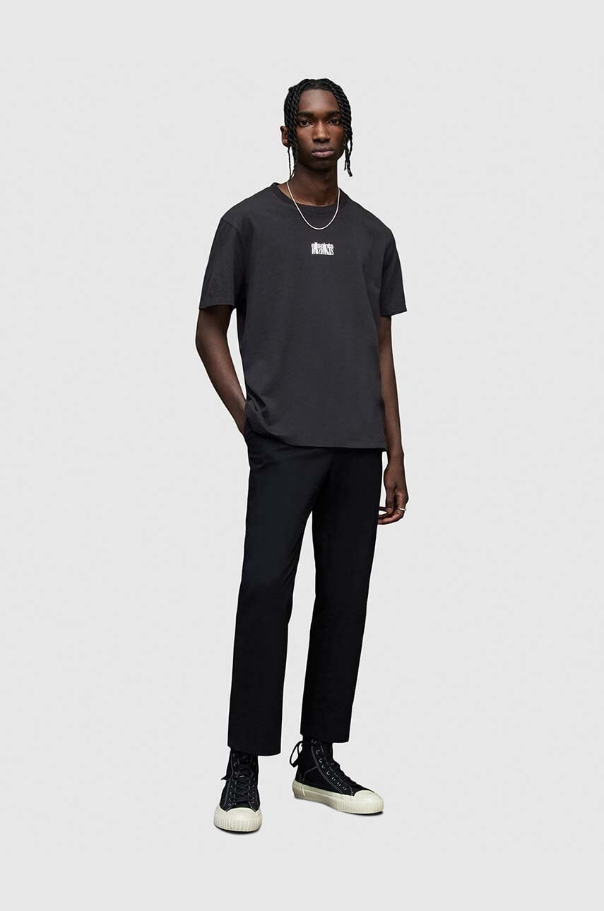 AllSaints Памучна тениска в бяло - Pepit.bg