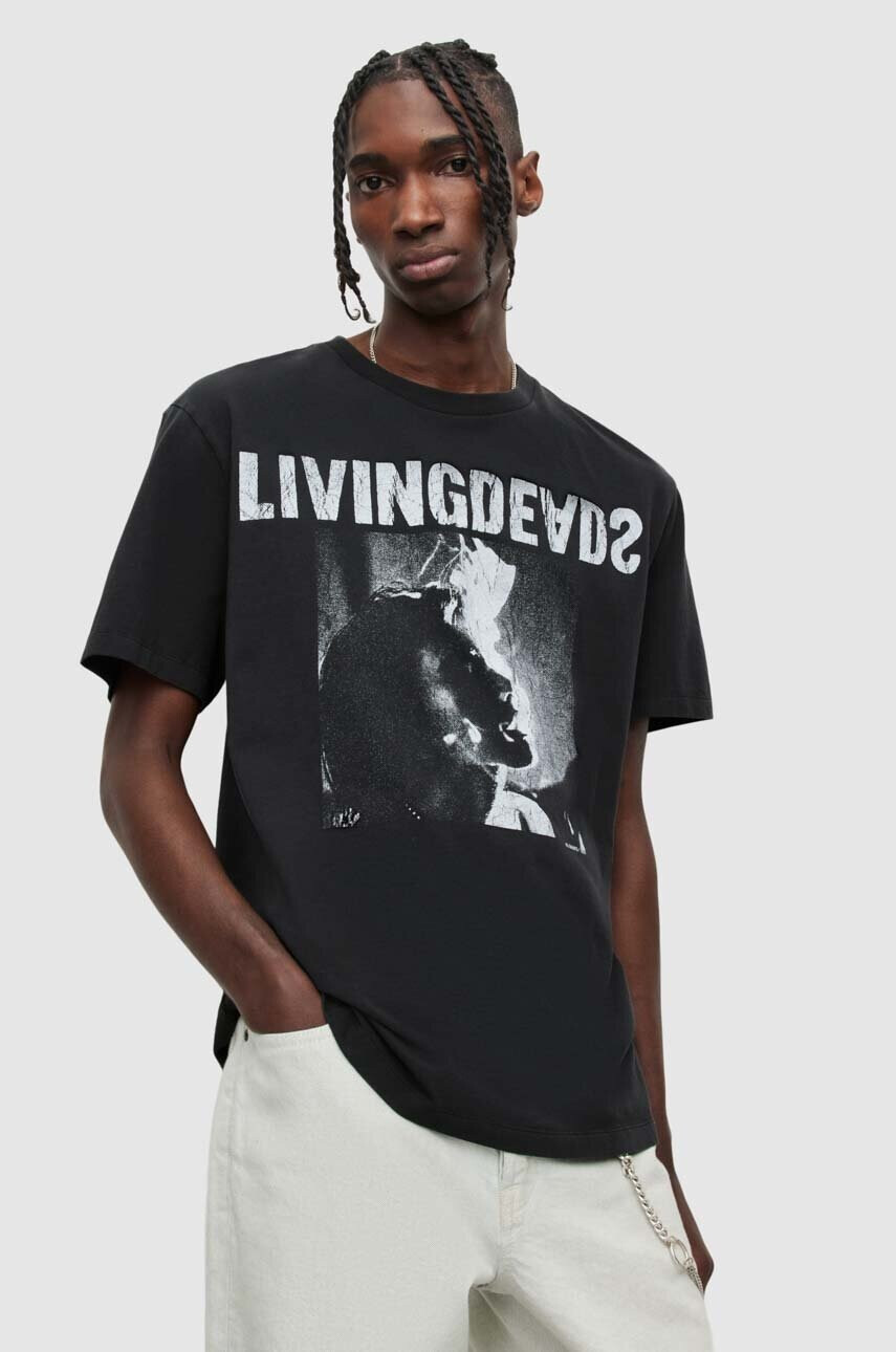 AllSaints Памучна тениска - Pepit.bg