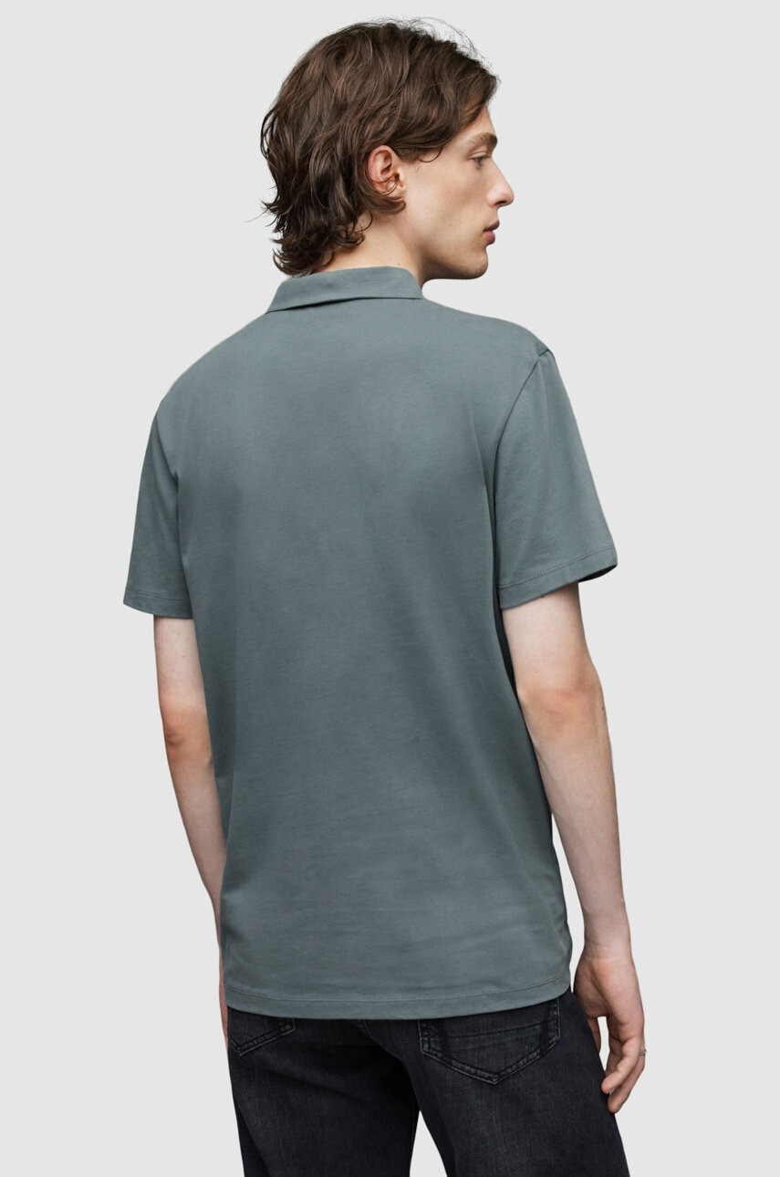 AllSaints Памучна тениска с яка - Pepit.bg