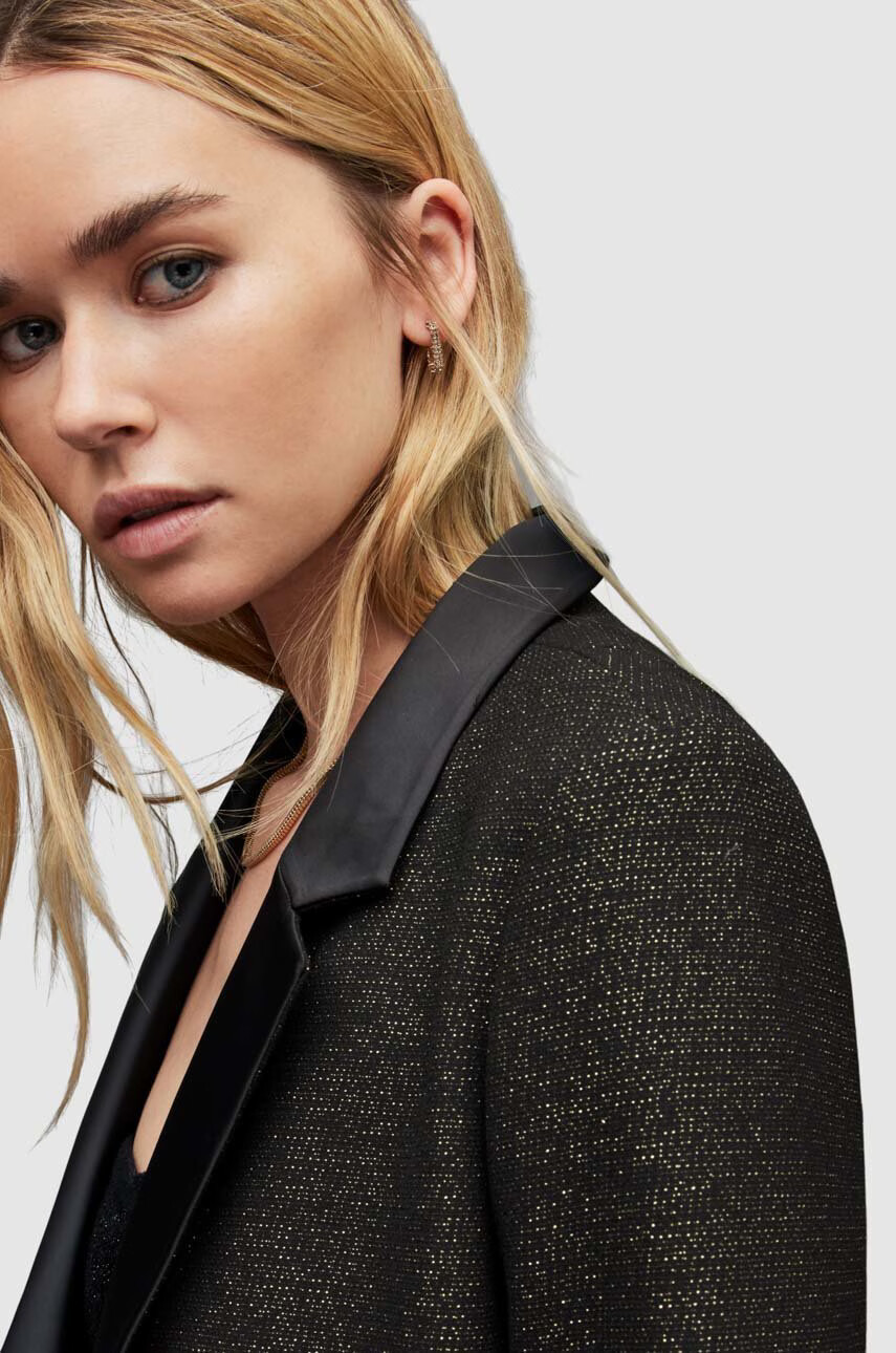 AllSaints Сако в черно без закопчаване меланж на - Pepit.bg