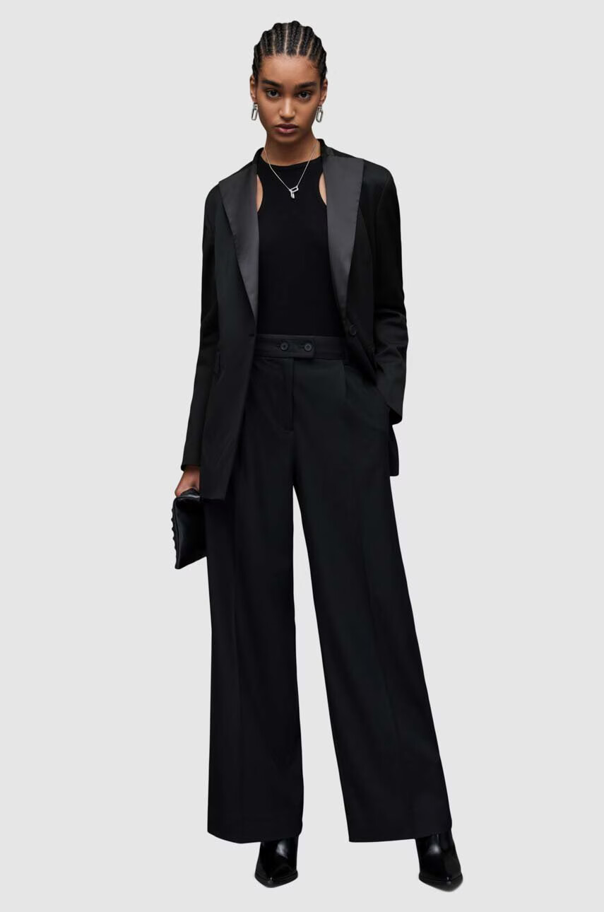 AllSaints Сако в черно с едно копче с изчистен дизайн - Pepit.bg
