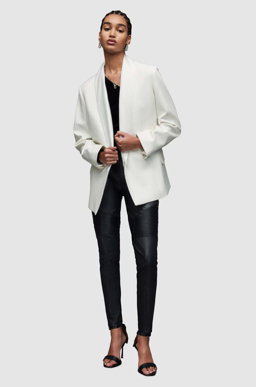 AllSaints Сако в бяло с едно копче с изчистен дизайн - Pepit.bg