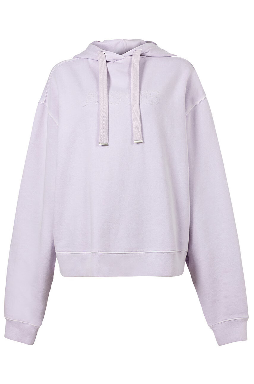 AllSaints Суичър в лилаво с изчистен дизайн - Pepit.bg