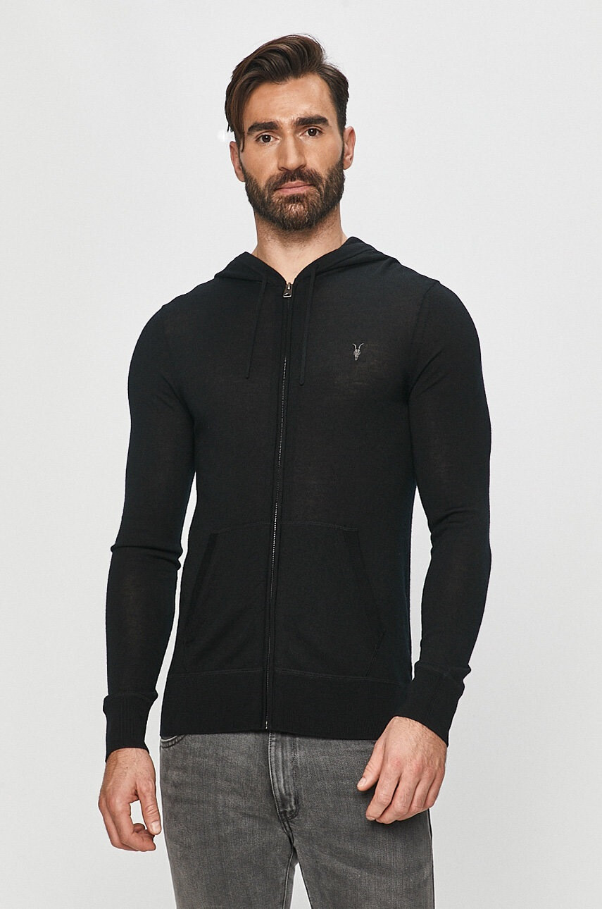 AllSaints Суичър Mode Merino Zip Hood - Pepit.bg