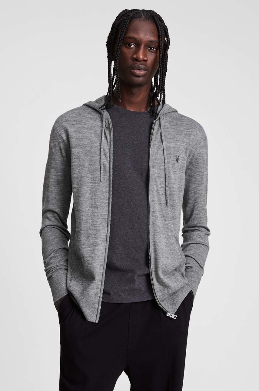 AllSaints Суичър Mode Merino Zip Hood - Pepit.bg
