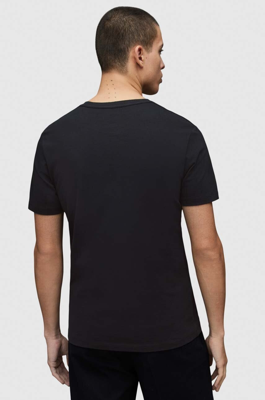 AllSaints Тениска в черно с изчистен дизайн - Pepit.bg