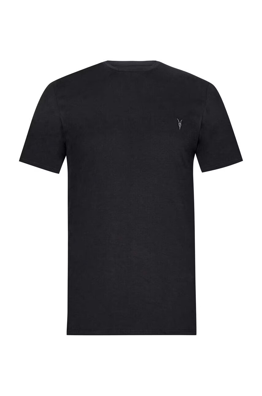 AllSaints Тениска в черно с изчистен дизайн - Pepit.bg