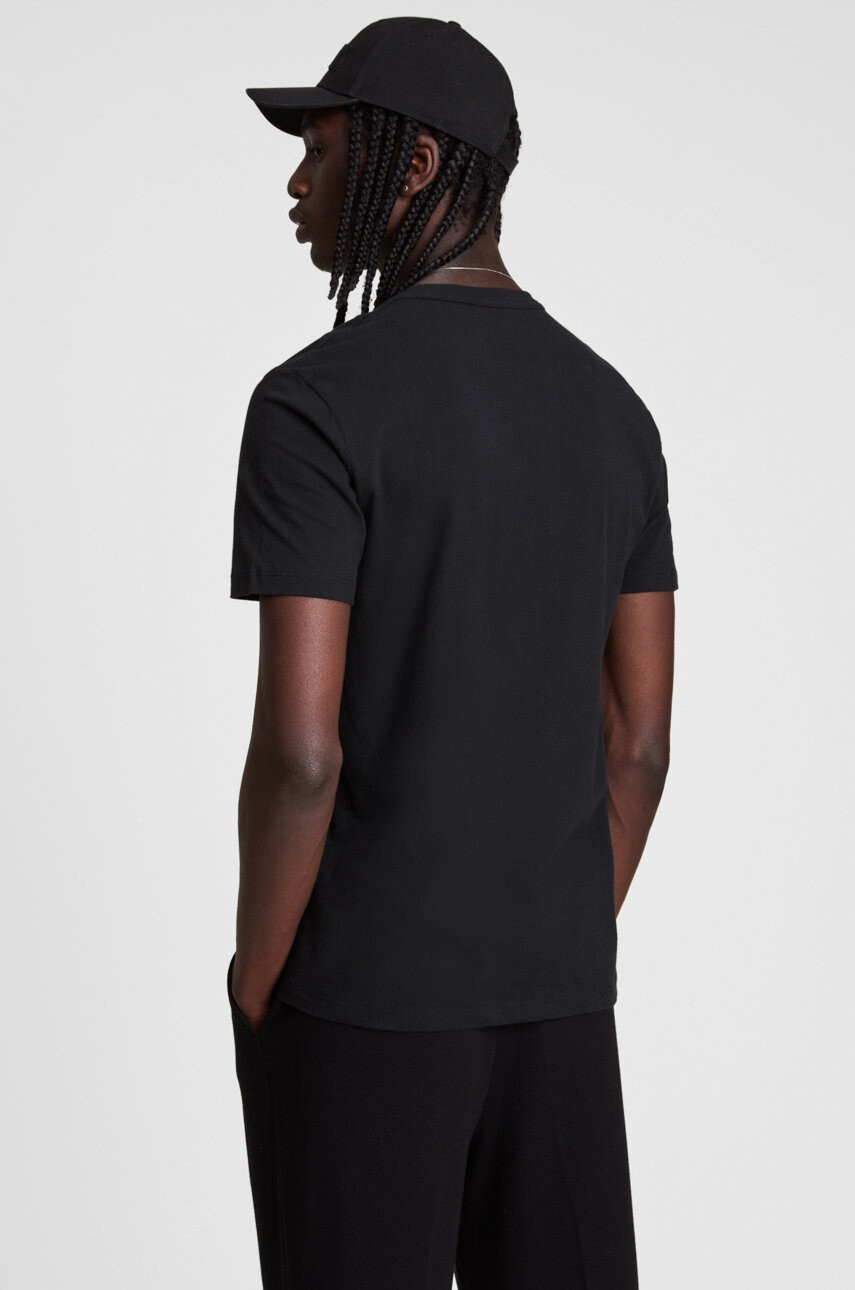 AllSaints Тениска в черно с изчистен дизайн - Pepit.bg