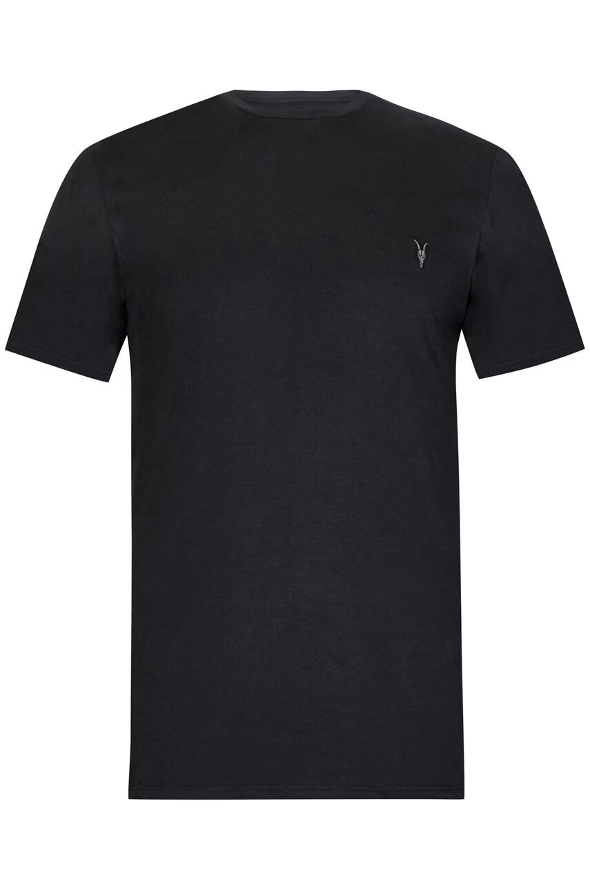 AllSaints Тениска в черно с изчистен дизайн - Pepit.bg