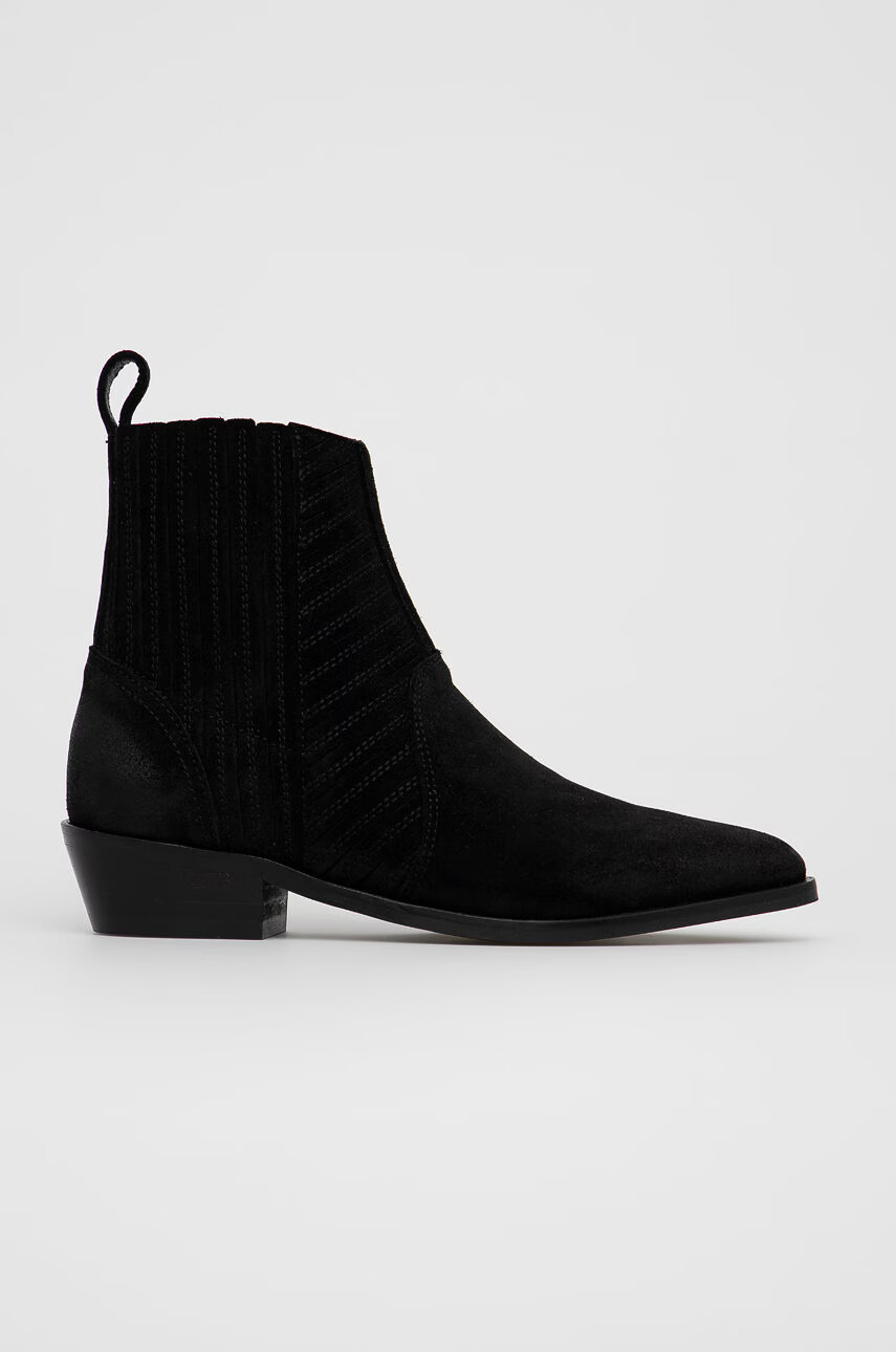 AllSaints Велурени боти Fion - Pepit.bg
