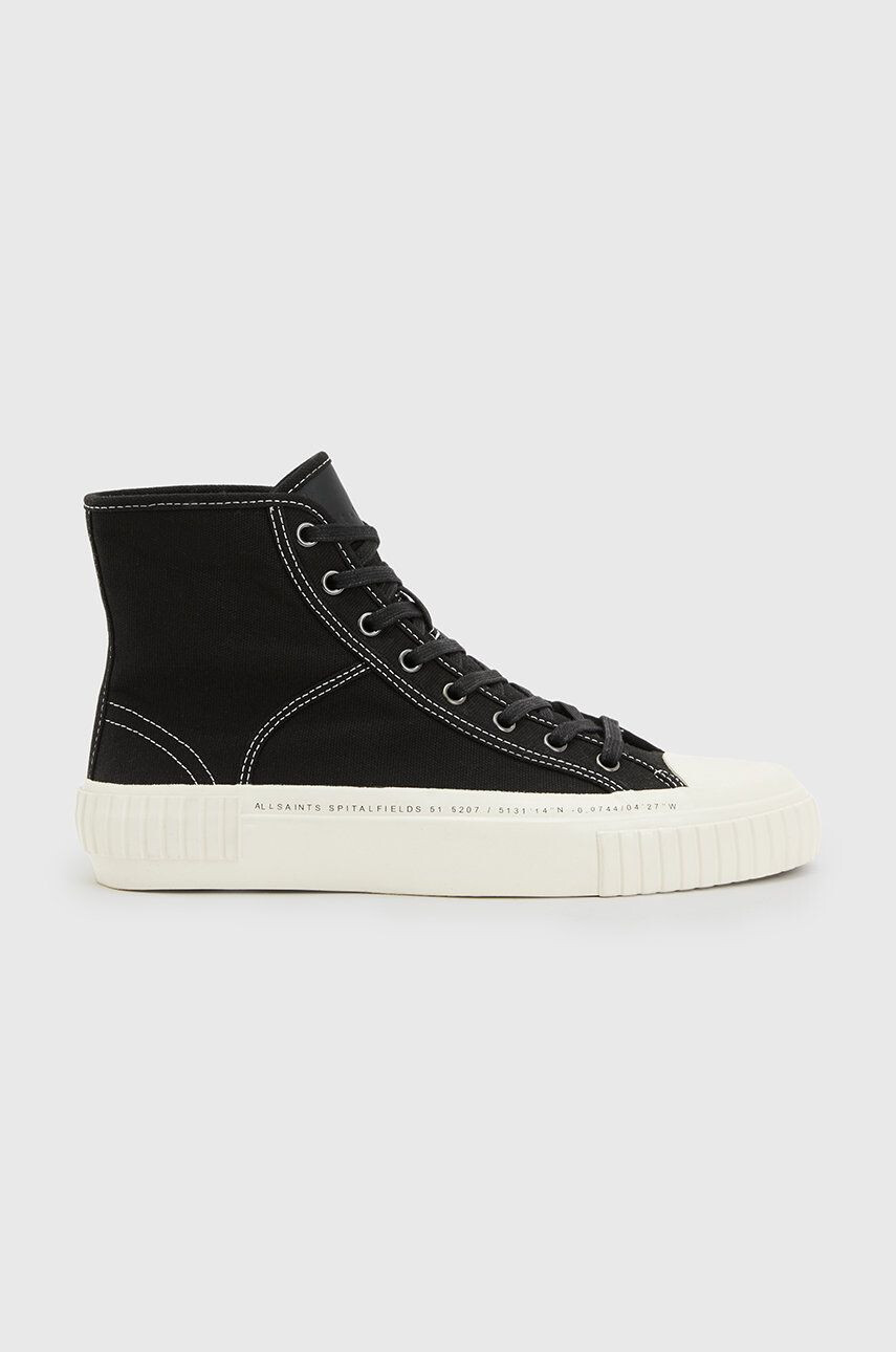 AllSaints Високи кецове Douglas Script High Top в черно - Pepit.bg