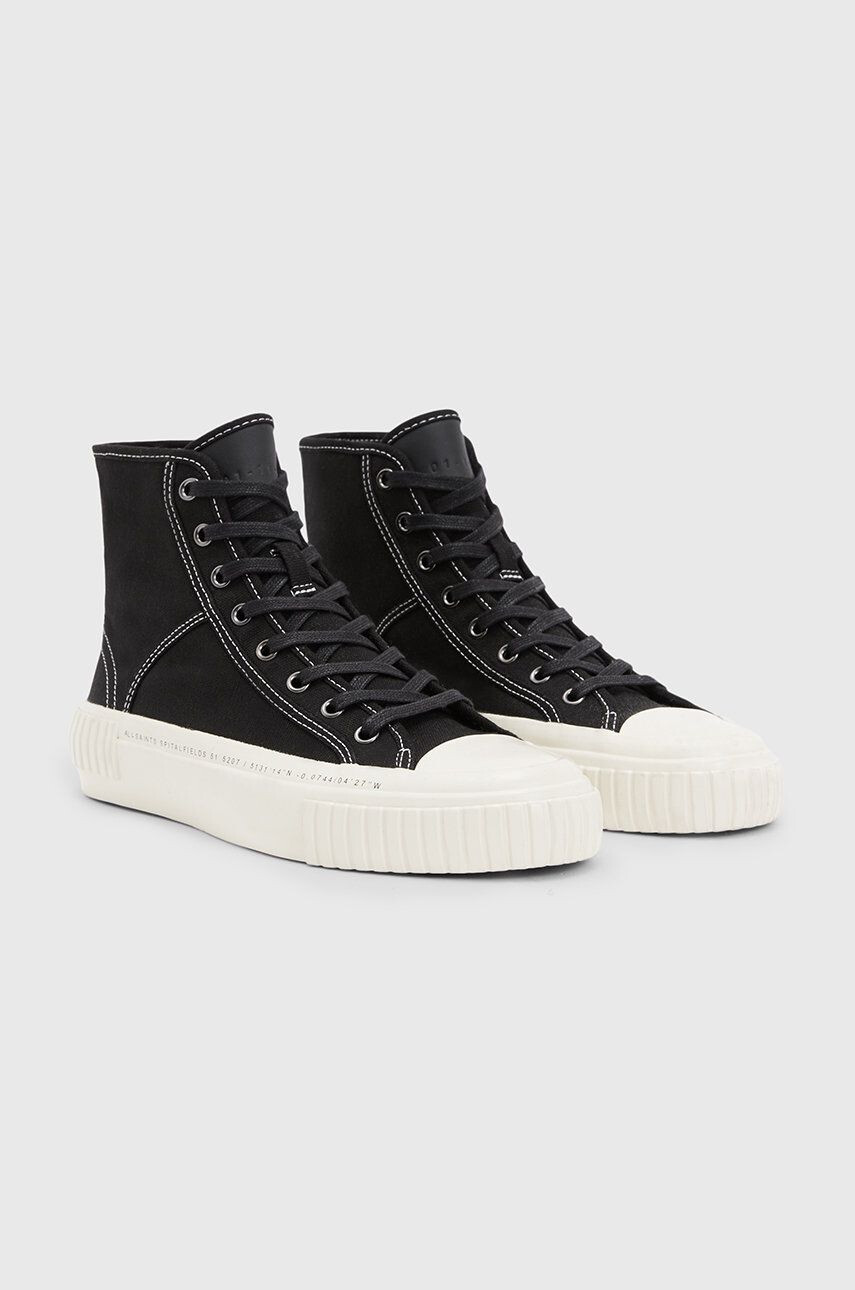 AllSaints Високи кецове Douglas Script High Top в черно - Pepit.bg