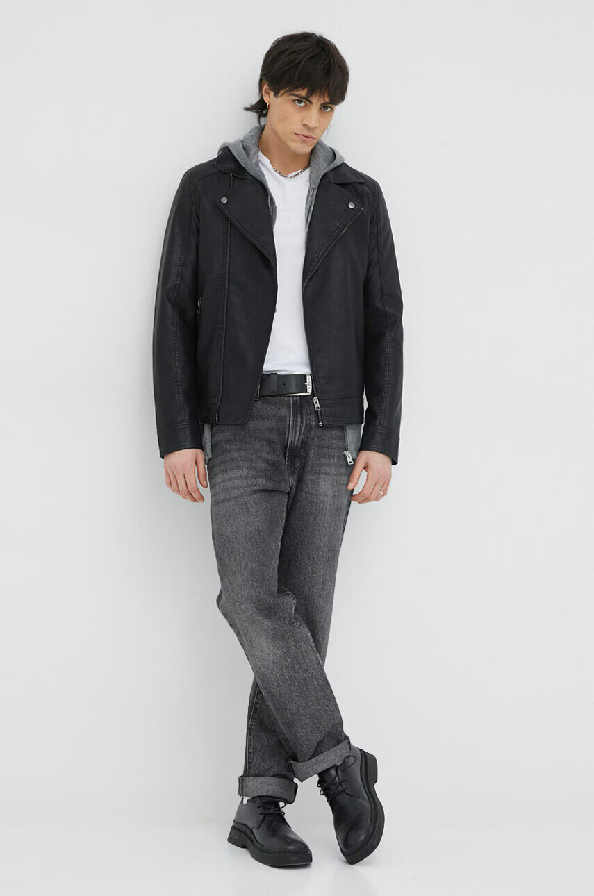 AllSaints Вълнен суичър в сив меланж с качулка - Pepit.bg