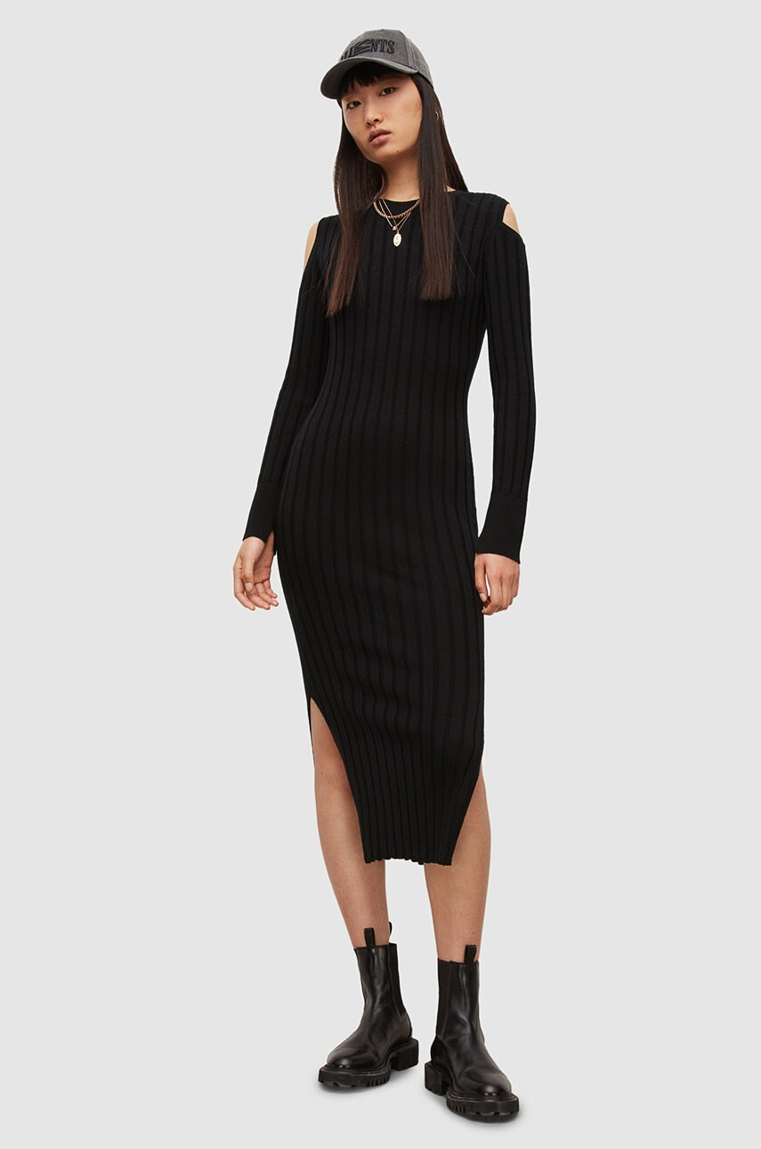 AllSaints Вълнена рокля - Pepit.bg
