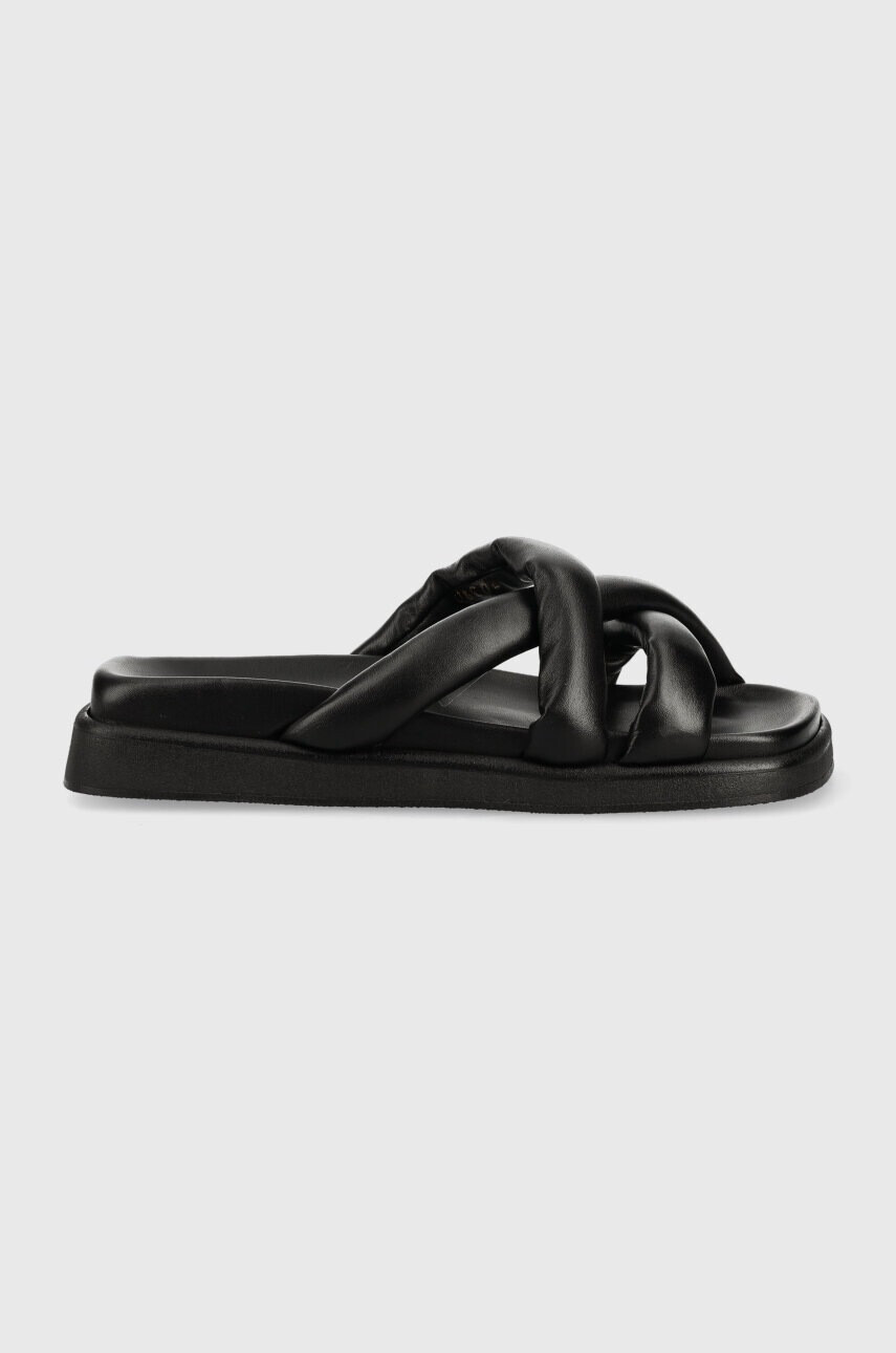 Alohas Кожени чехли Slip On Cross в черно S00202.25 - Pepit.bg